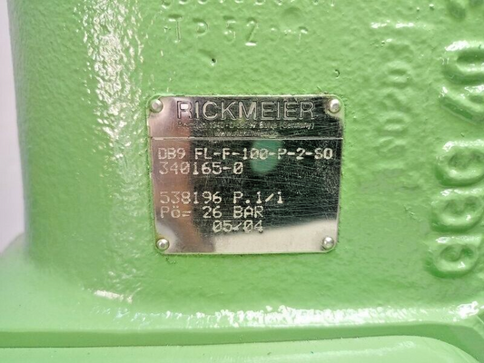 Rickmeier DB9 FL-F-100-P-2-S0 Pressure Relief valve - NEW