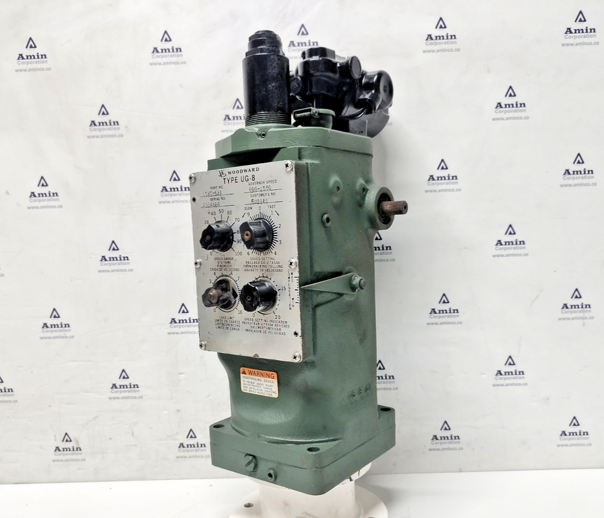 Woodward UG-8 Governor part No. : 8525-621 RPM: 800-1550 - TESTED