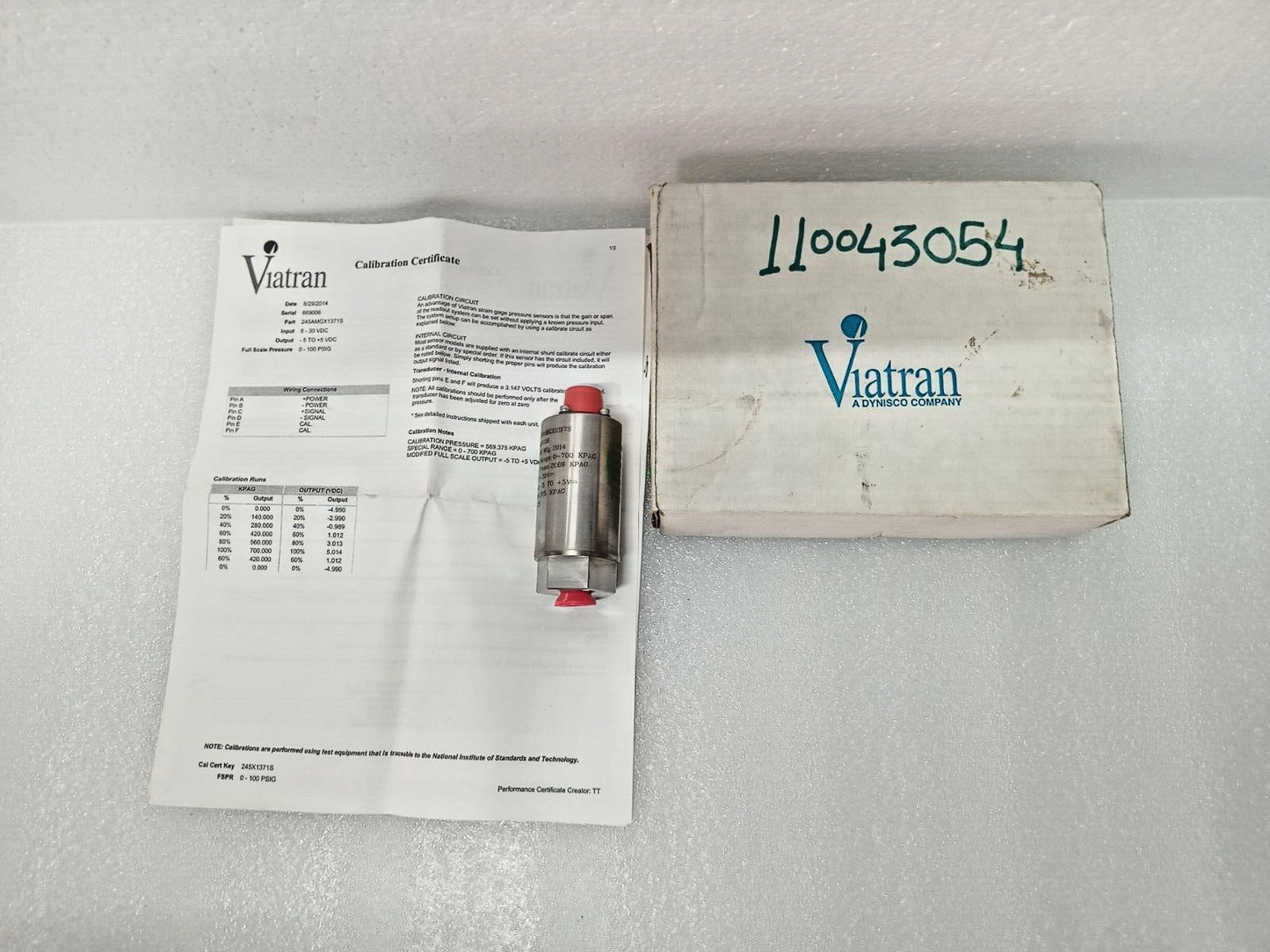 Viatran ATW Model 245 high range 245AMGX1317S Pressure Transmitter 0-700kpag NEW