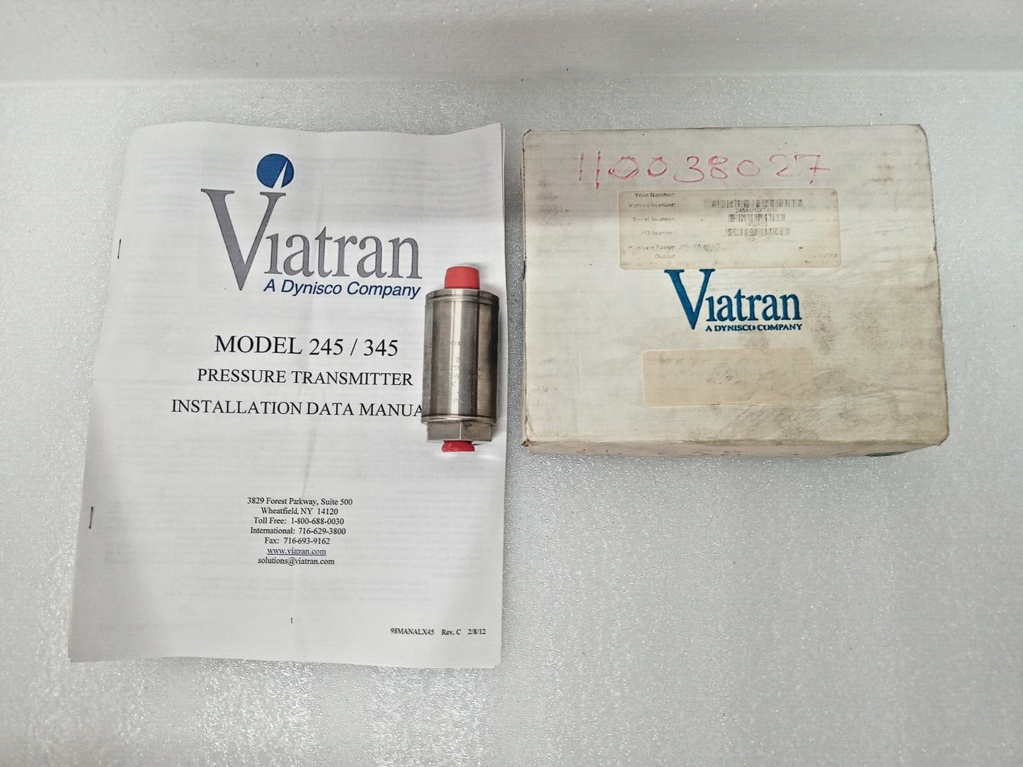 Viatran 245X748H Model 245 high range Pressure Transmitter 250-450kpag -NEW