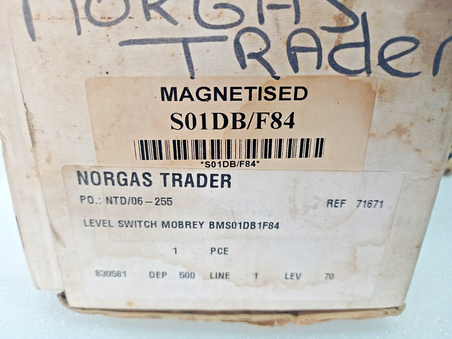 Mobrey S01DB/F84 Magnetic Horizontal Float Switch - NEW