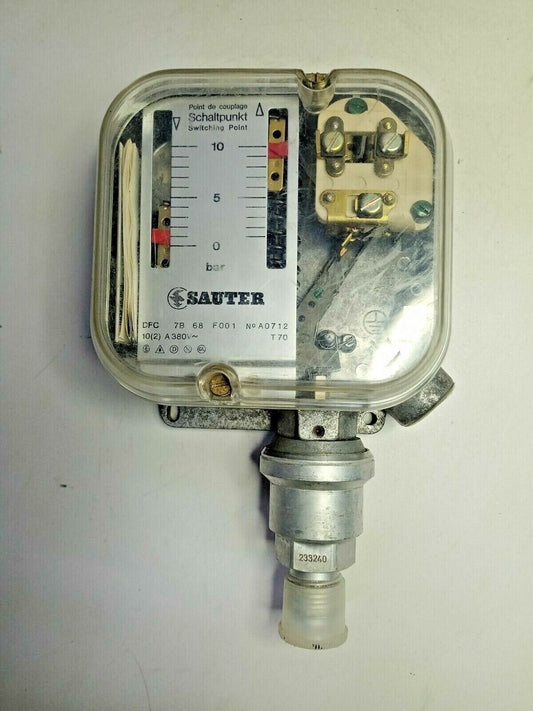 Sauter DFC 7B 68 F001 Pressure switch Range: 0-10 bar DFC7B68F001- NEW