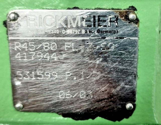 Rickmeier R45/80 FL-Z-SO Hydraulic gear pump - Pressure tested