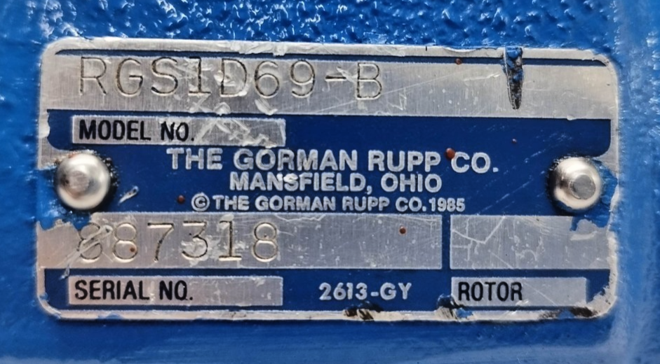 Gorman Rupp RGS1D69-B Hydraulic Internal Gear Pump - NEW