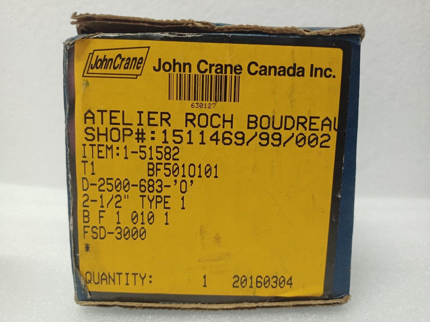 John Crane Type1 Mechanical seal size:  2-1/2'' - NEW