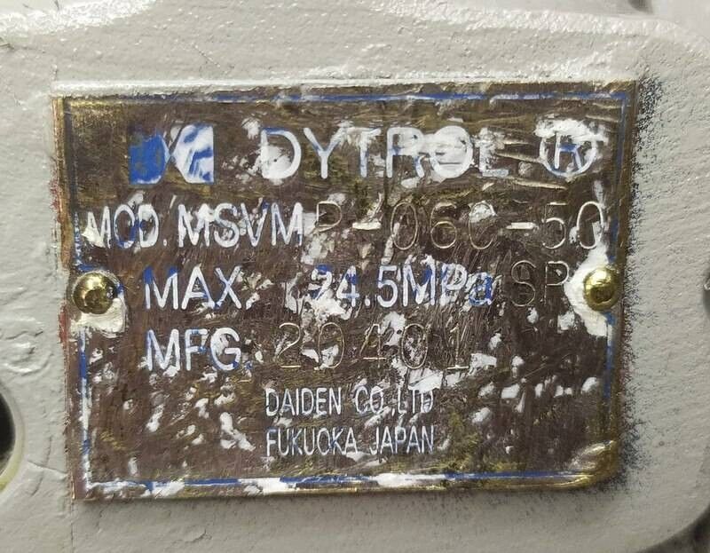 Daiden Dytrol MSVMP-06C-20, MSVMP-06C-40, MSVMP-06C-50 PC Multi Control valve