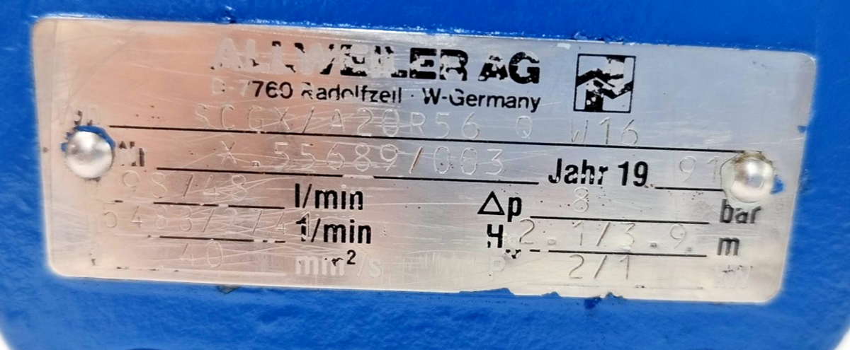 Allweiler SCGX/A20R56 Q W16 Triple Screw Pump Oil Transfer Pump #2