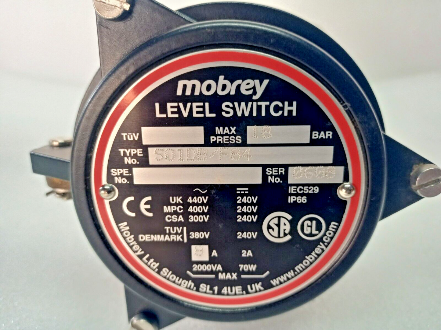 Mobrey S01DB/F84 Magnetic Horizontal Float Switch - NEW
