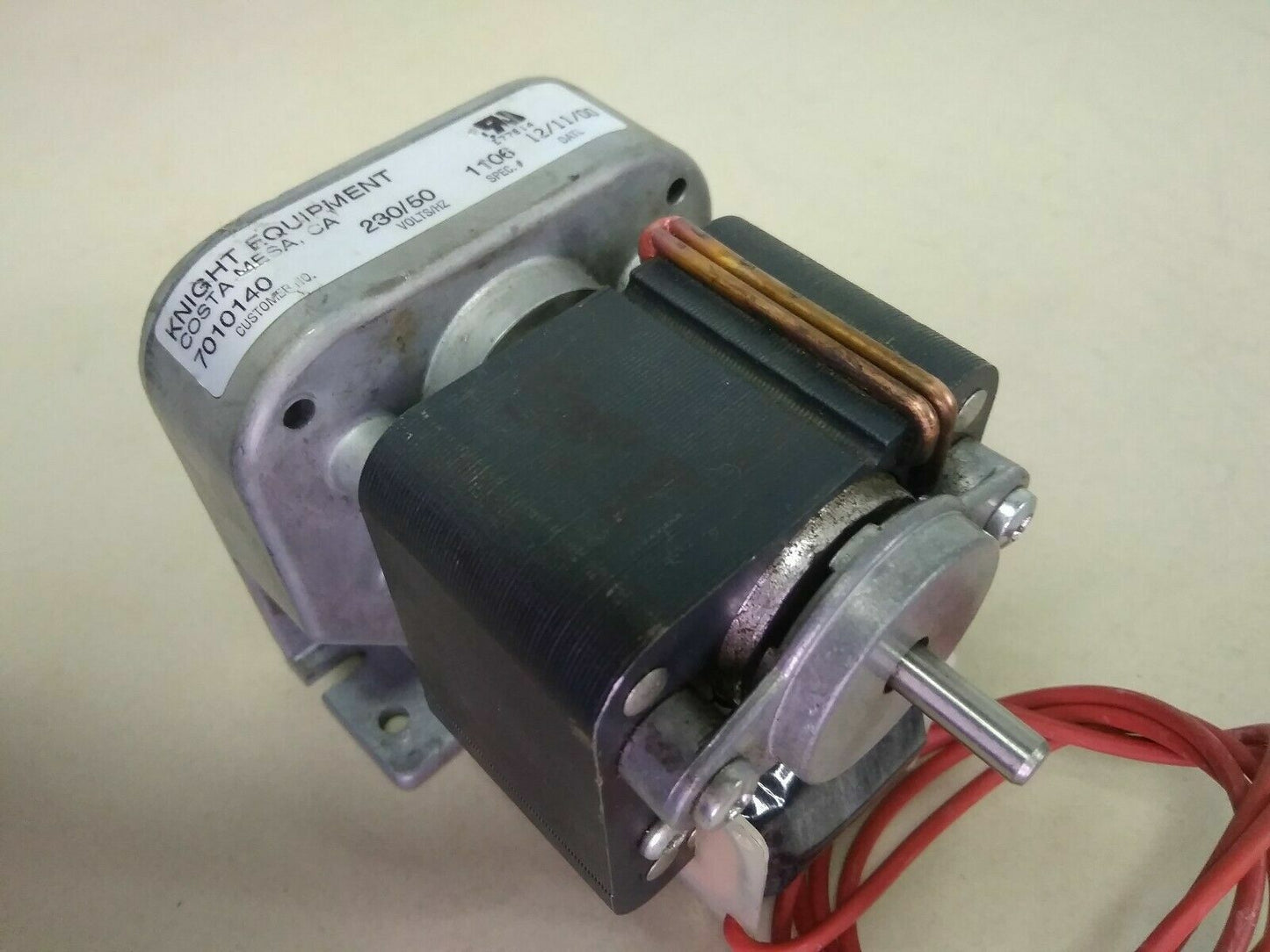 Knight equipment Peristaltic 7010140 Metering Pump motor 230volts/50Hz - NEW