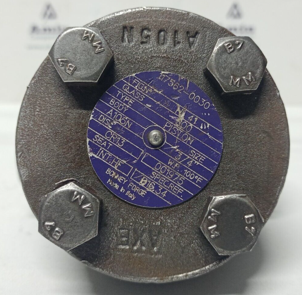 Bonney Forge 117562-0030 Valve Size: 3/4'' - NEW