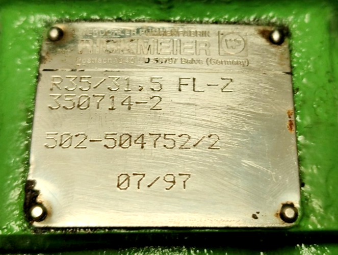 Rickmeier R35/31.5 FL-Z Hydraulic Gear pump - Refurbished & Tested