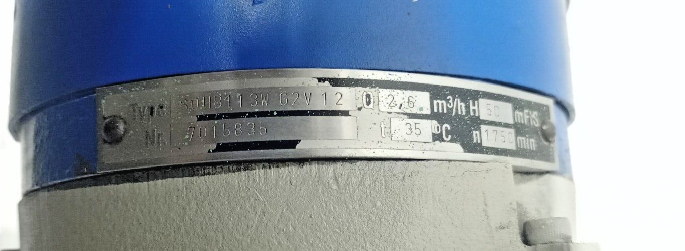 Allweiler S0HB113W G2V 12 Centrifugal Pump with 1.5/1.8kw, 1390-1720rpm Motor