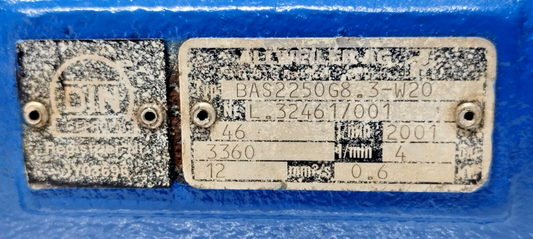 Allweiler BAS2250 G8.3-W20 Triple screw pump - Refurbished & Tested