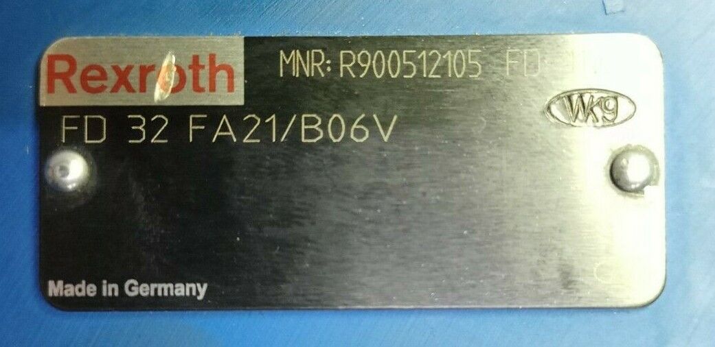 Rexroth FD 32 FA21/B06V MNR: R900512105 Hydraulic Check-Q-Meter Valve - NEW