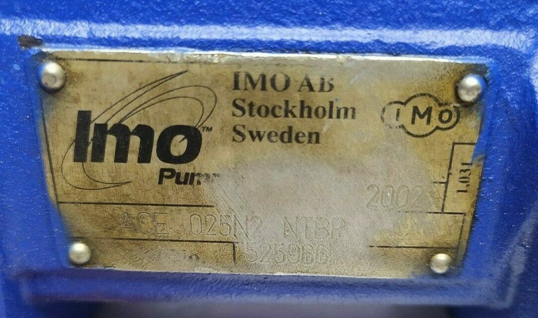 IMO Pump ACE 025N2 NTBP Triple screw Oil Pump - Pressure Tested