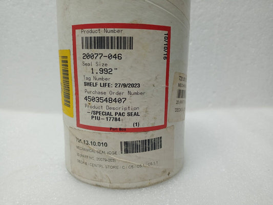 Wartsila CGD 200 Mechanical seal Part No. 20077-046 Seal size: 1.992'' - NEW