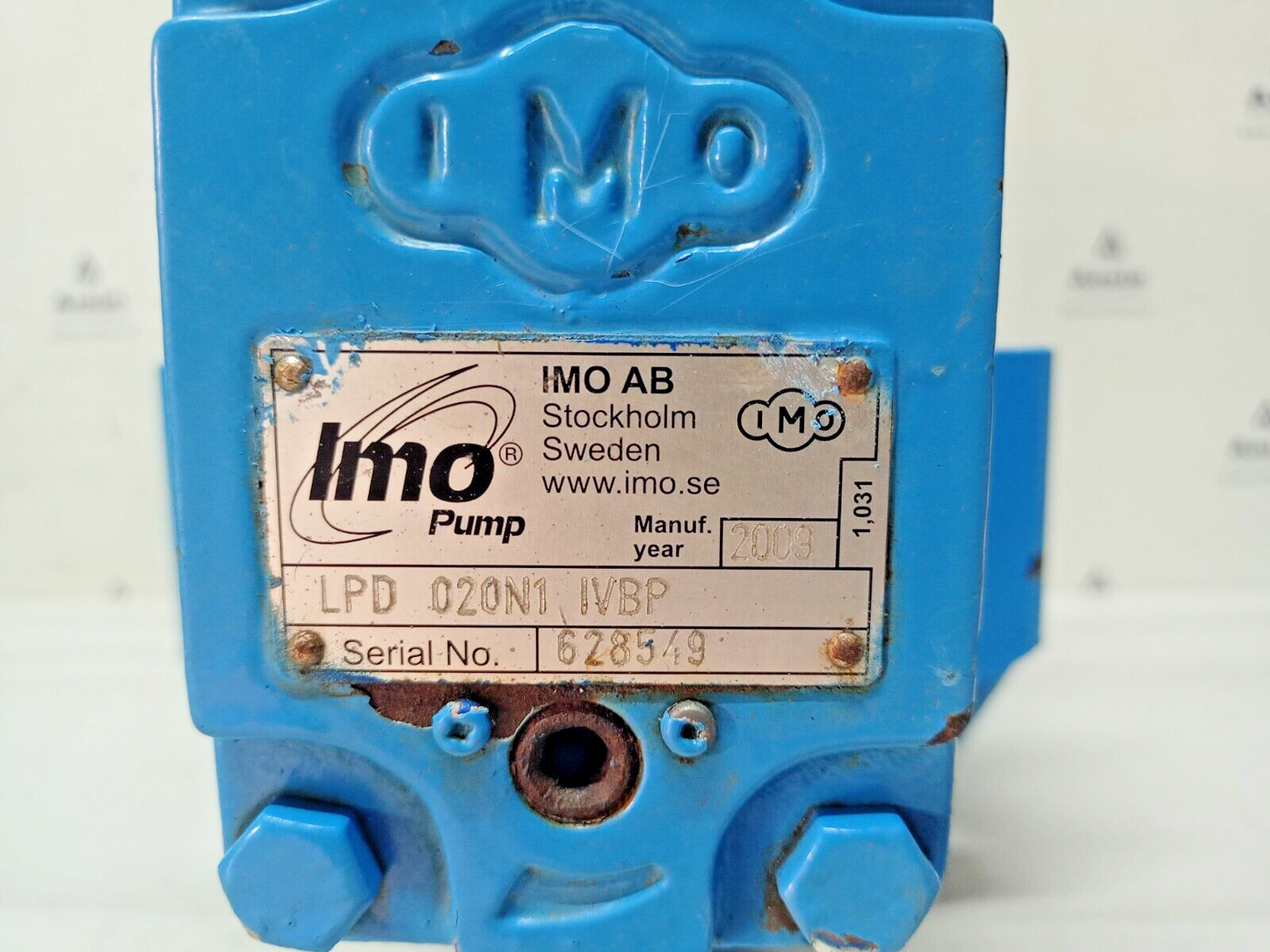 IMO Pump LPD 020N1 IVBP Triple screw Pump with 0.29kw, 255/440V, 1060rpm Motor