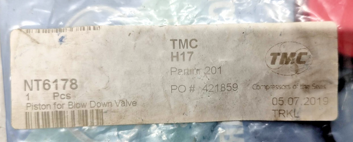 Tamrotor Marine Compressor TMC NT6178 Piston For Blow Down Valve (3pcs) - NEW