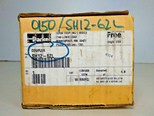 Parker SH12-62L Series 60 Stainless Steel Coupler