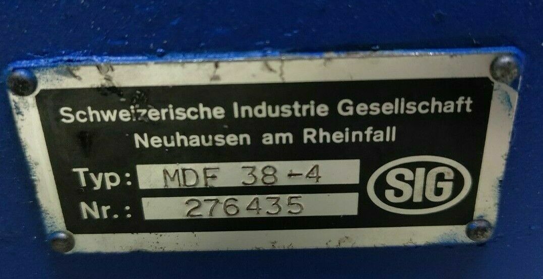 SIG Type: MDF 38-4 Triple Screw pump - TESTED PUMP
