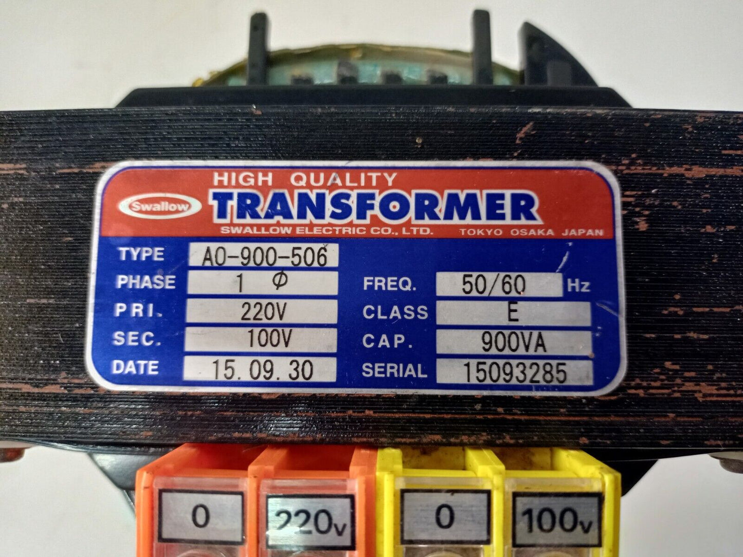 Swallow electric A0-900-506 high quality transformer 900VA 50/60Hz