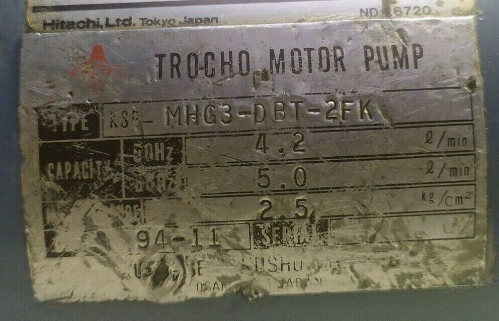 KSP MHG3-DBT-2FK Trocho pump with 3 PH Induction motor - TESTED