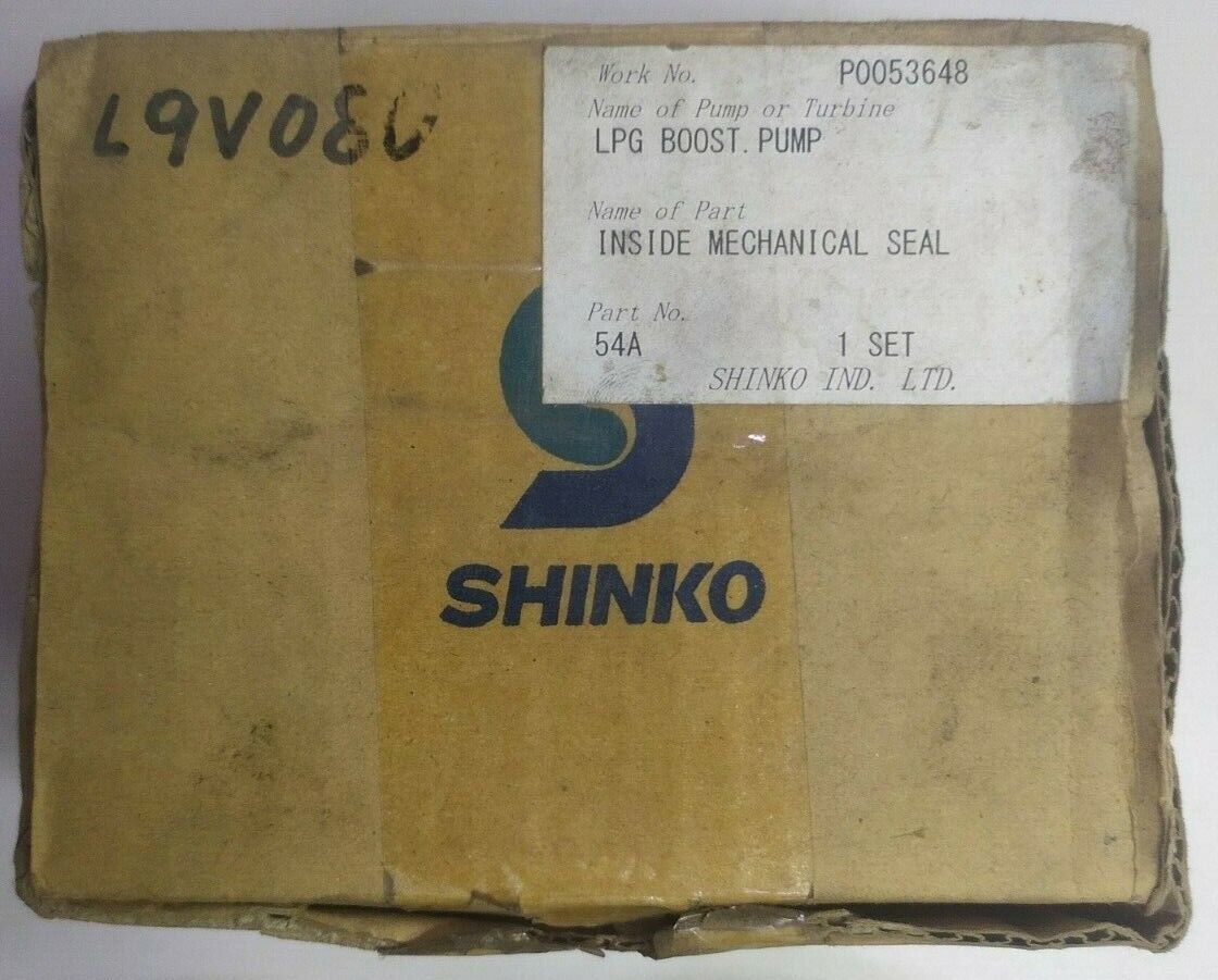 Shinko part no. 54A Inside Mechanical seal for LPG Boost Pump - NEW