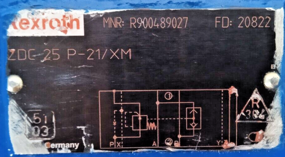 Rexroth ZDC 25 P-21/XM Meter-in pressure compensator MNR: R900489027