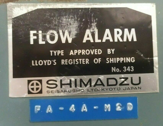 Shimadzu FA-4A-M2D with Kanayama seiki FA-4A-M2 Oil Flow Alarm - NEW