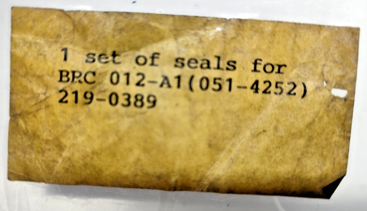 Damcos/Danfoss Seal Kit For BRC 012-A1 P/N: 219-0389 - NEW