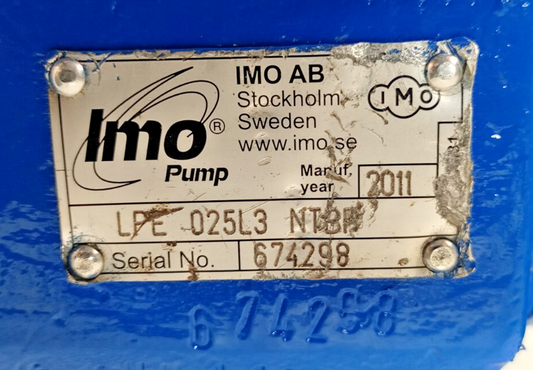 IMO Pump LPE 025L3 NTBP Triple screw pump