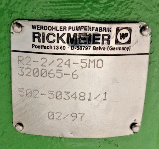 Rickmeier R2-2/24-5M0 Hydraulic gear pump - New