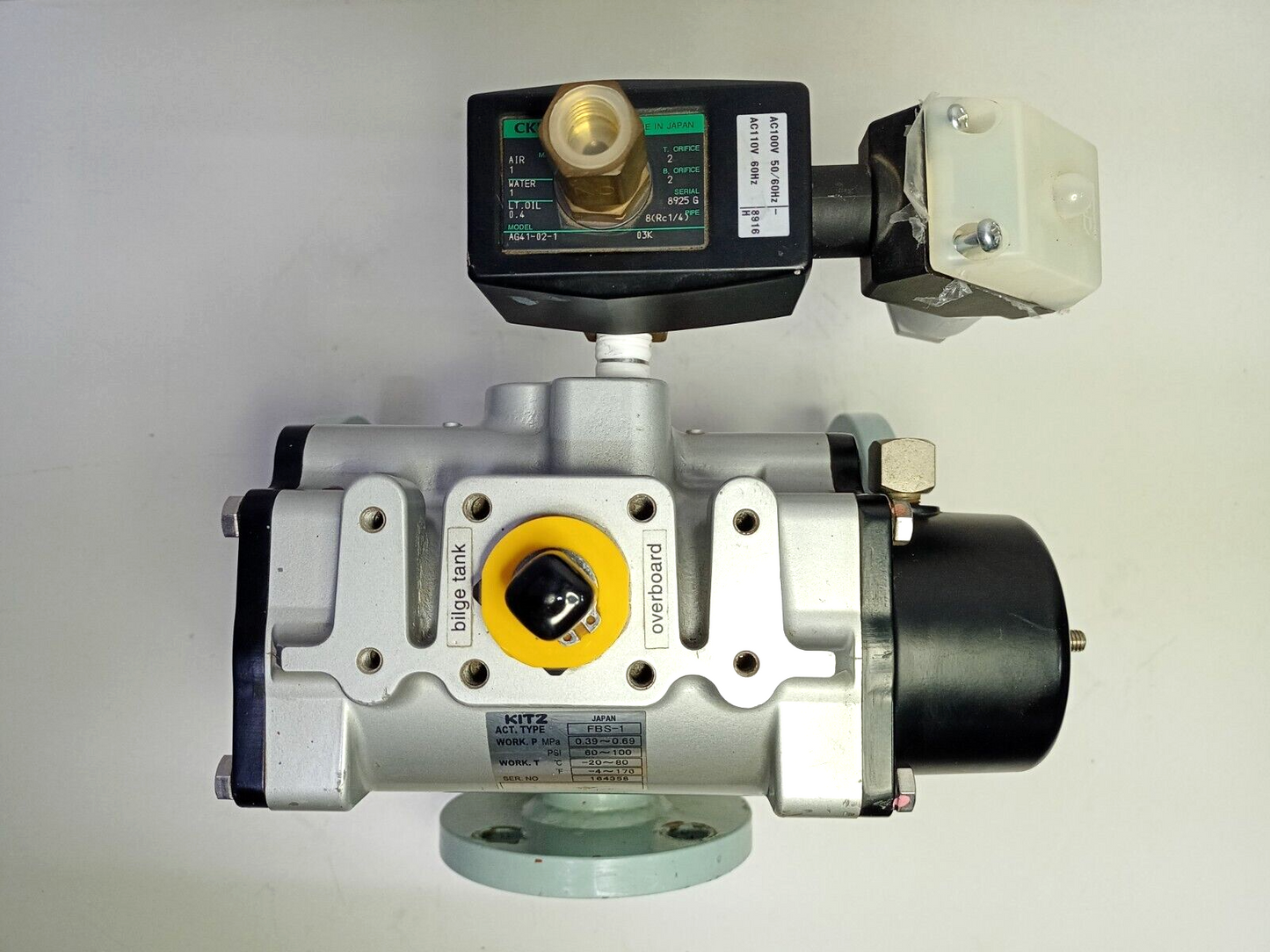 Heishin 3-Way Air valve for HFM-200 oily water separator W/ Kitz FBS-1 Actuator