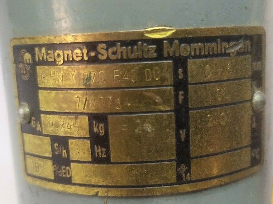 Magnet-Schultz GHNY 070 F40 D04 - NEW