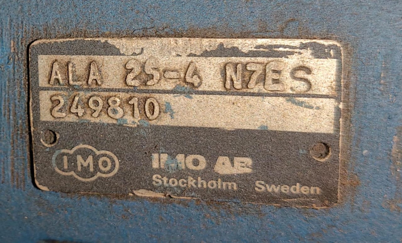 IMO ALA 25-4 N7ES Oil Pump - Triple Screw Pump - Pressure Tested