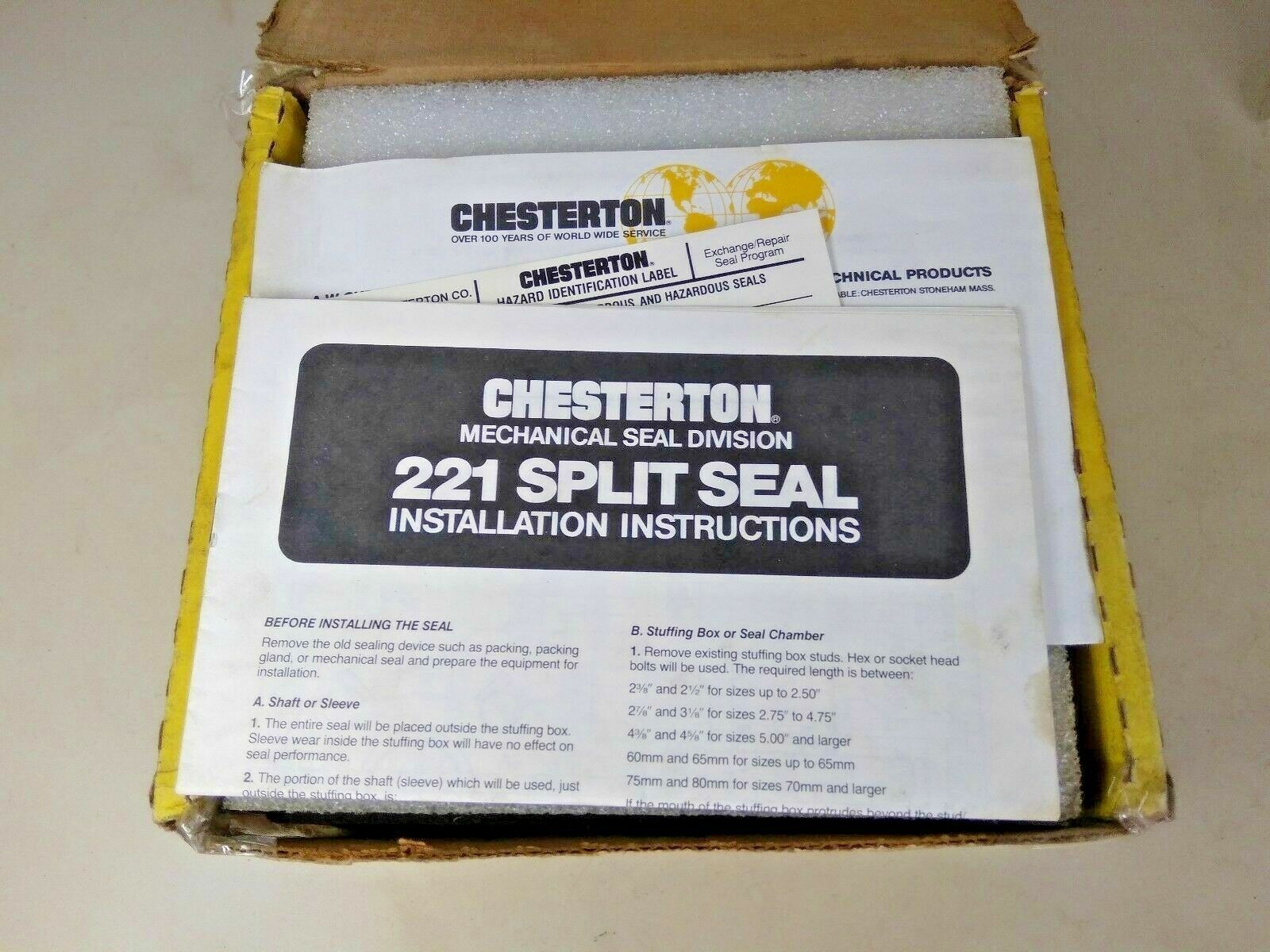 Chesterton 221 Split Seal Size:-12 - NEW