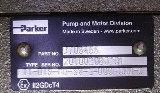 NEW Parker F11-019-MB-SV-S-000-000-0 Hydraulic Motor Part No.: 3708466
