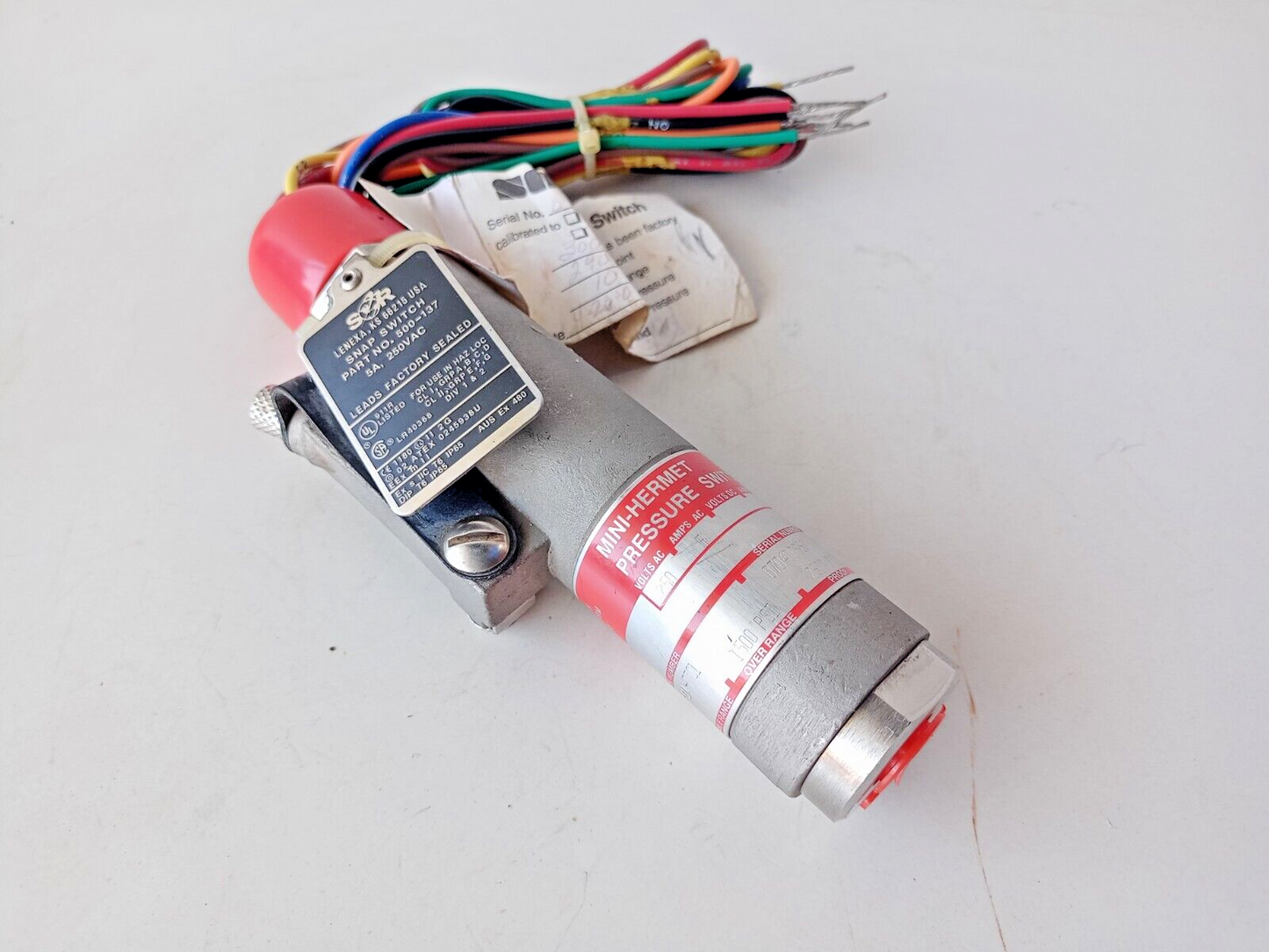 SOR 5BH-EG45-M4-C1A-TTC1 Snap Mini-Hermet pressure switch 45-550 PSI - NEW