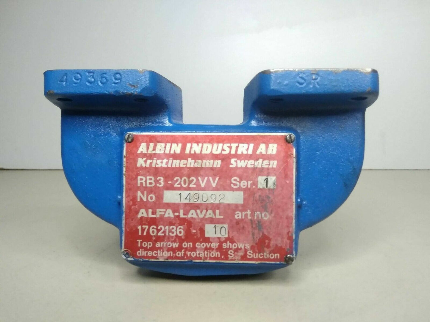 Albin Industri AB Pump Type: RB3-202VV gear pump