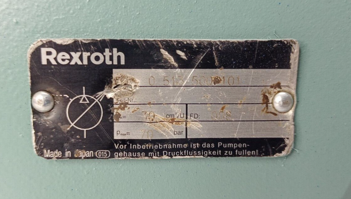 Rexroth 0513500101 Hydraulic Vane pump 0513R15A7FPV30EM7FY7 - PRESSURE TESTED