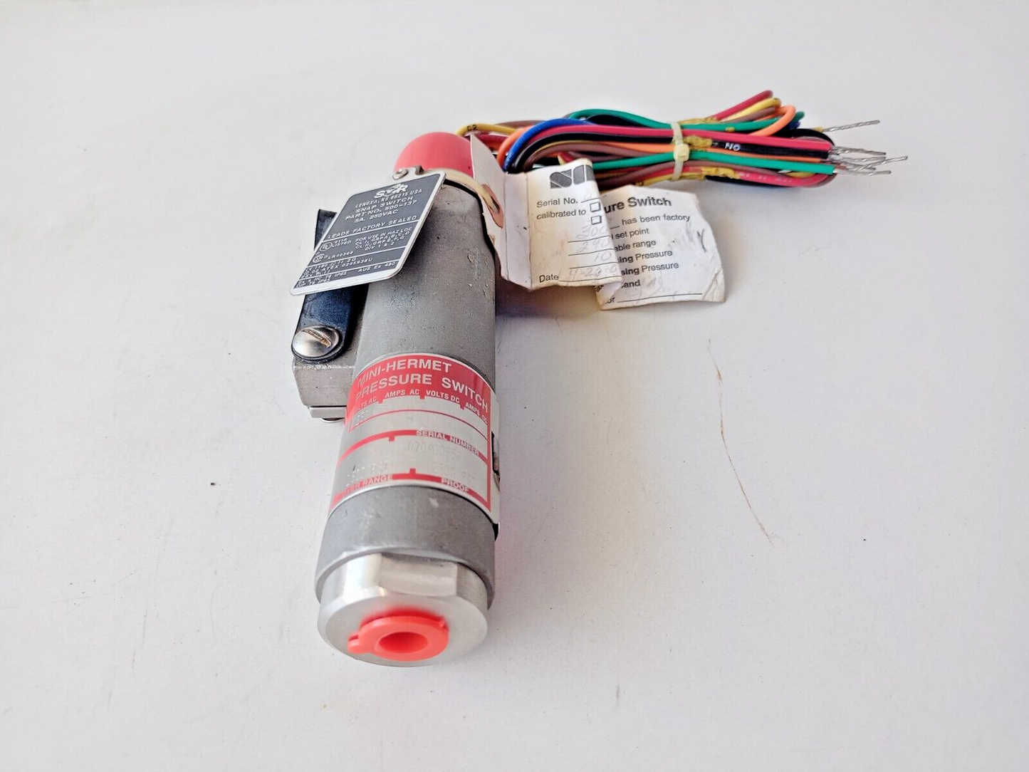SOR 5BH-EG45-M4-C1A-TTC1 Snap Mini-Hermet pressure switch 45-550 PSI - NEW
