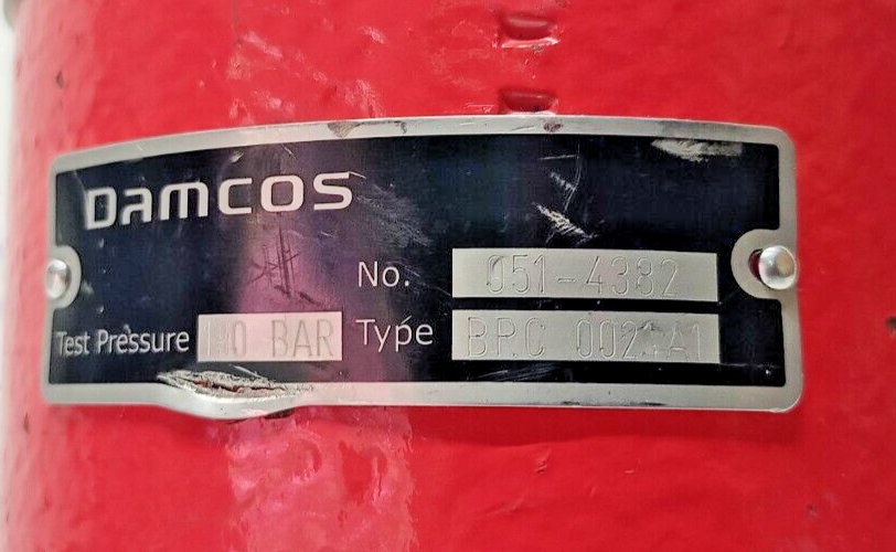 Damcos BRC 002-A1 Hydraulic Double Acting Balanced Rotary Actuator 051-4382 -NEW