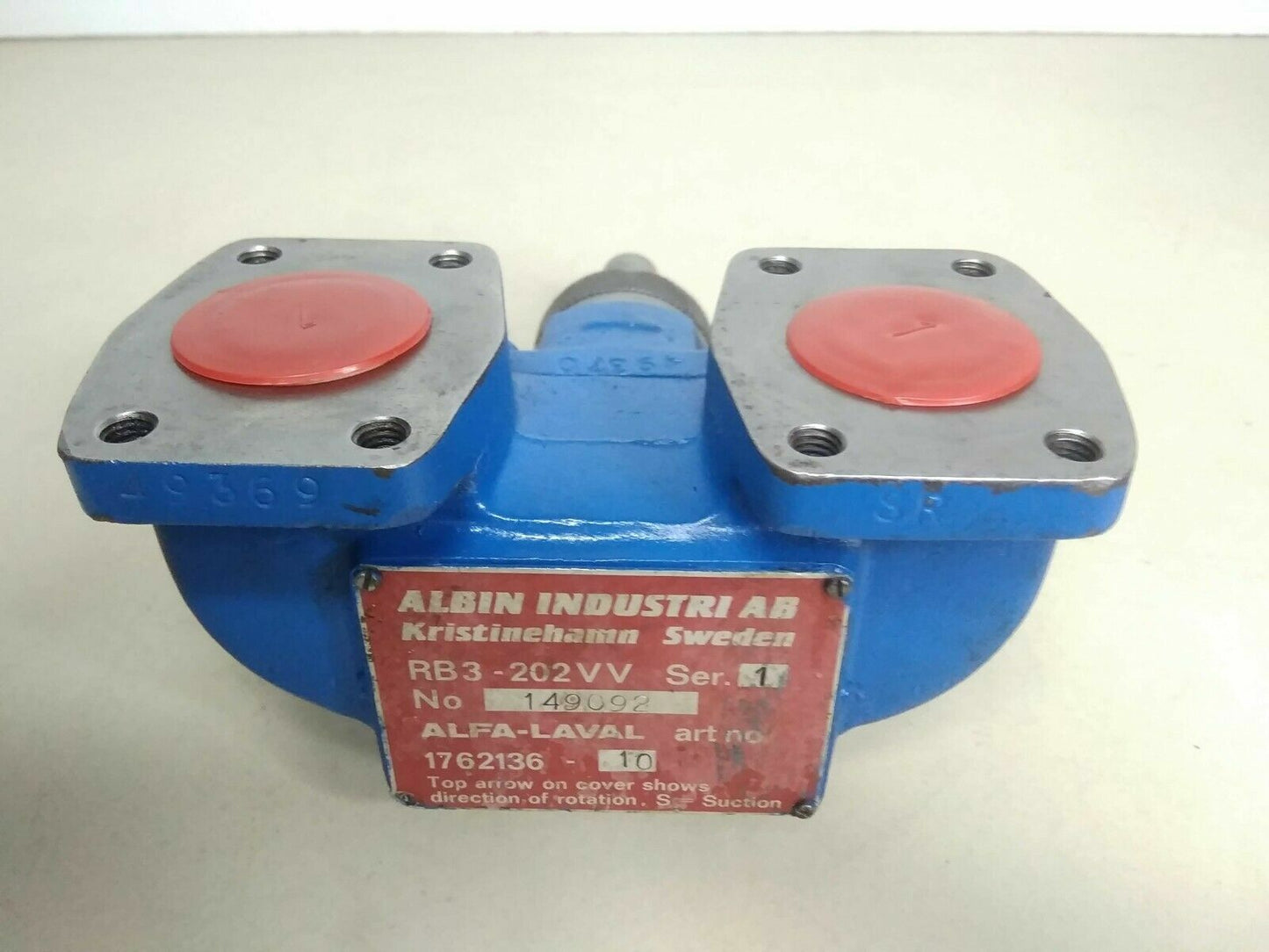 Albin Industri AB Pump Type: RB3-202VV gear pump
