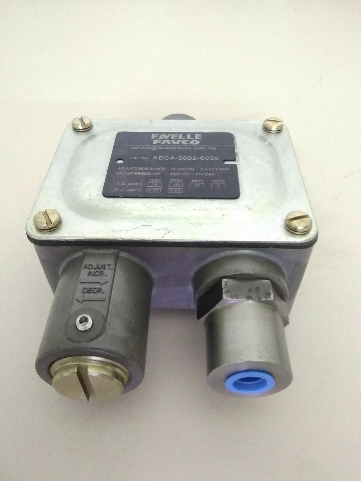 Favelle Favco AECA-0002-6000 Pressure switch (Range: 35-250 psi) - NEW