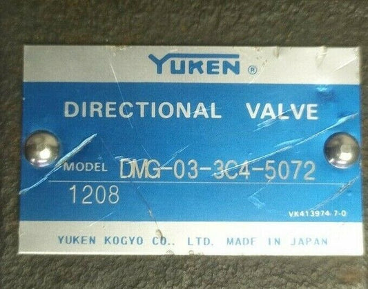 Yuken DMG-03-3C4-5072 Directional valve - NEW