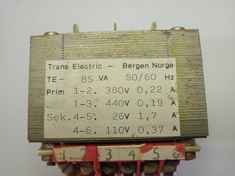 Trans electric 85VA 50/60hz transformer - NEW