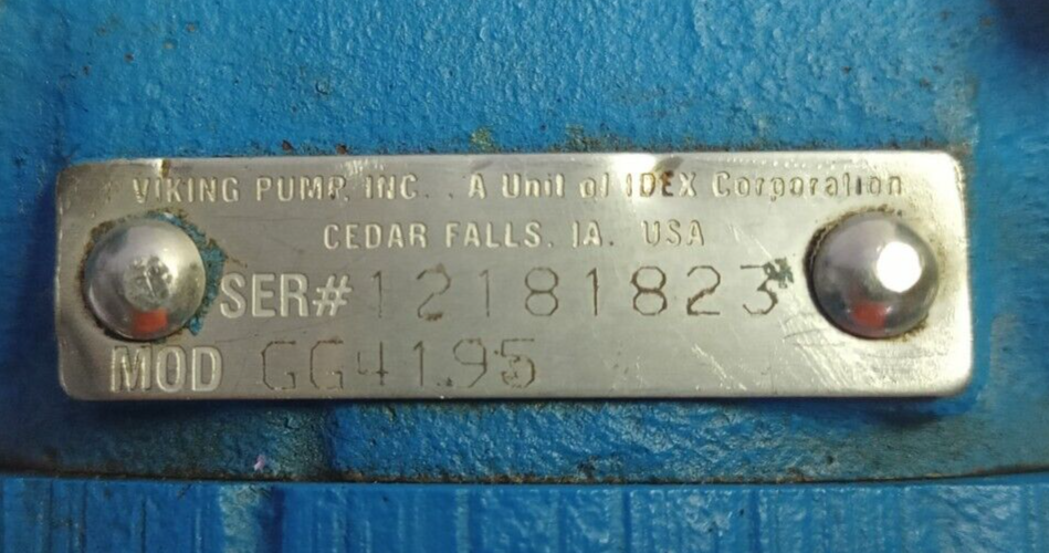 Viking pump GG4195 Motor Speed pump 1" Threaded Ports - NEW
