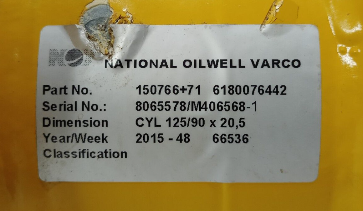 National Oilwell Varco NOV Cylinder 125/90 x 20,5 - NEW