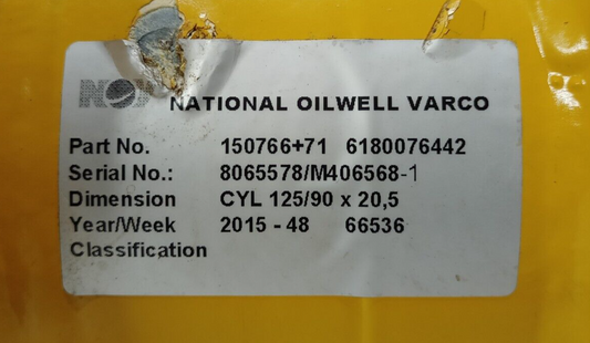 National Oilwell Varco NOV Cylinder 125/90 x 20,5 - NEW
