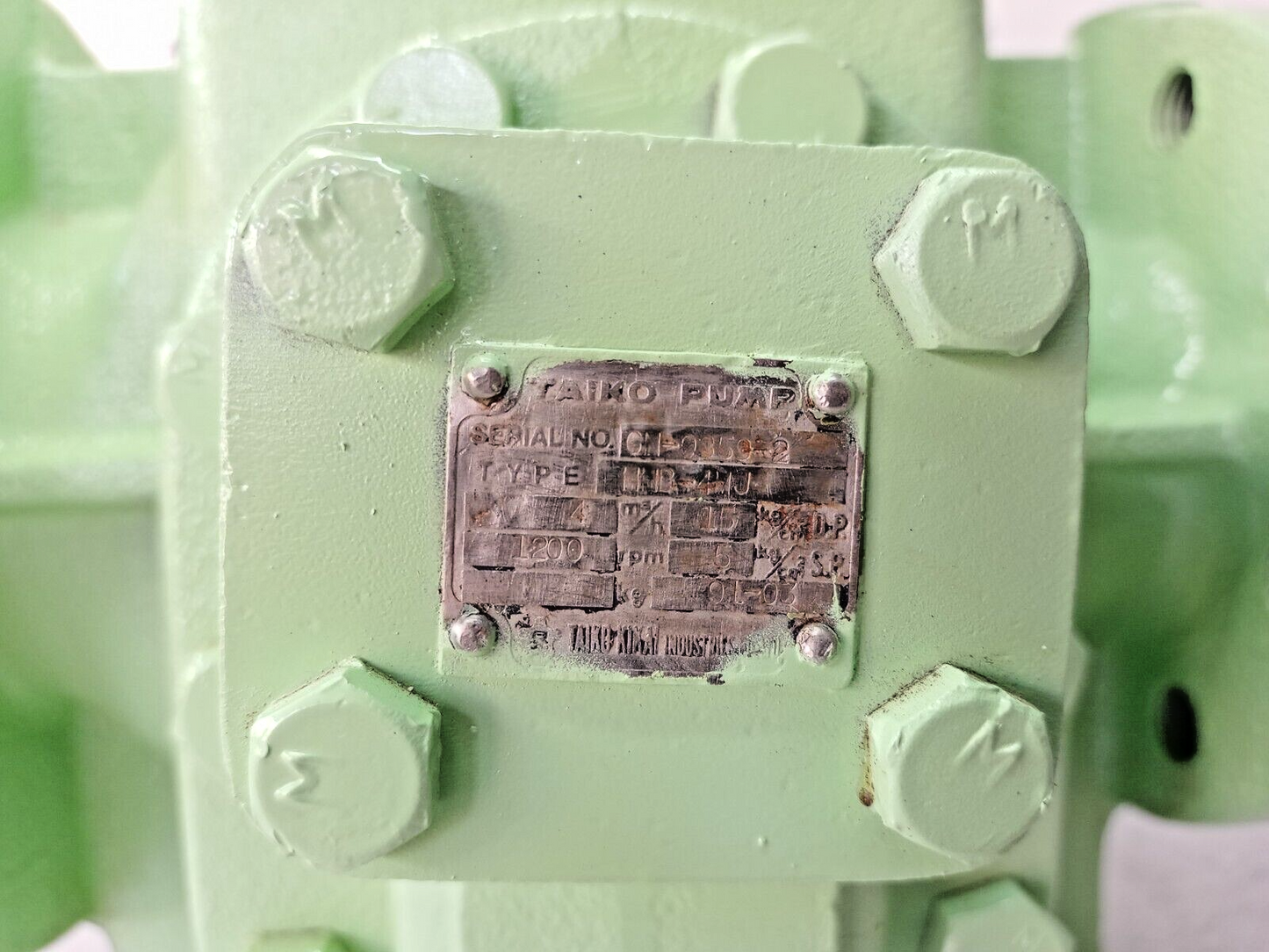 Taiko kikai HHB-4MJ Gear pump - Pressure tested